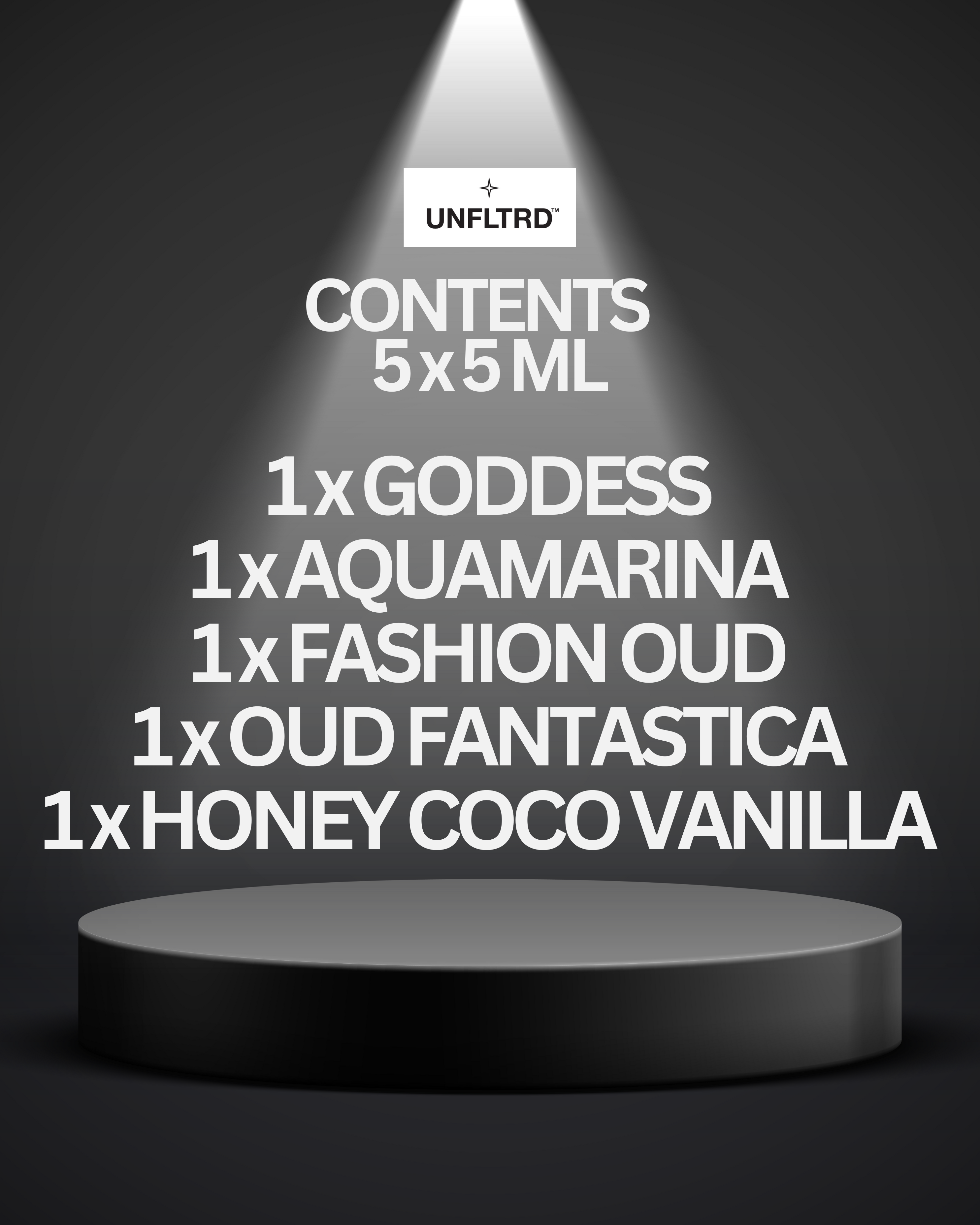 SAMPLER SET -  5 x 5 ML | All Variants | 200+ Sprays | Experience Our Entire Range