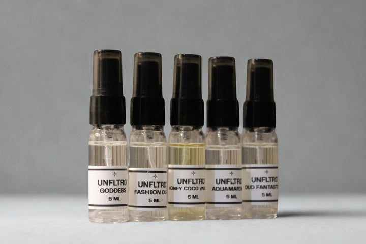 SAMPLER SET -  5 x 5 ML | All Variants | 200+ Sprays | Experience Our Entire Range