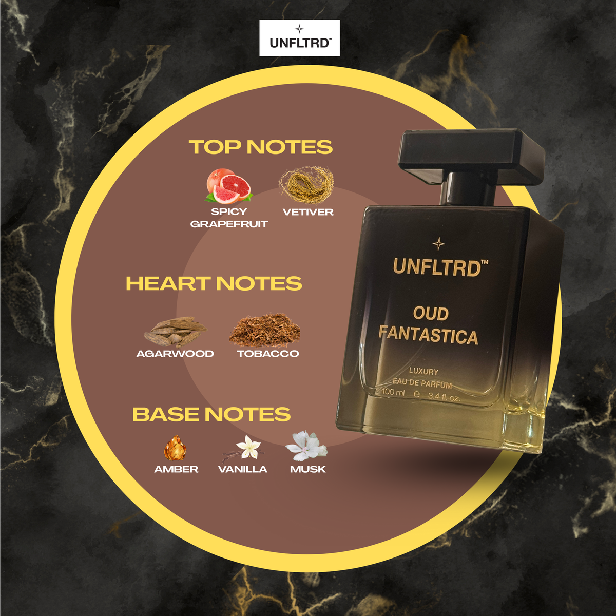Oud Fantastica Aromatic Ambery Perfume 100 ml Unfltrd Luxury