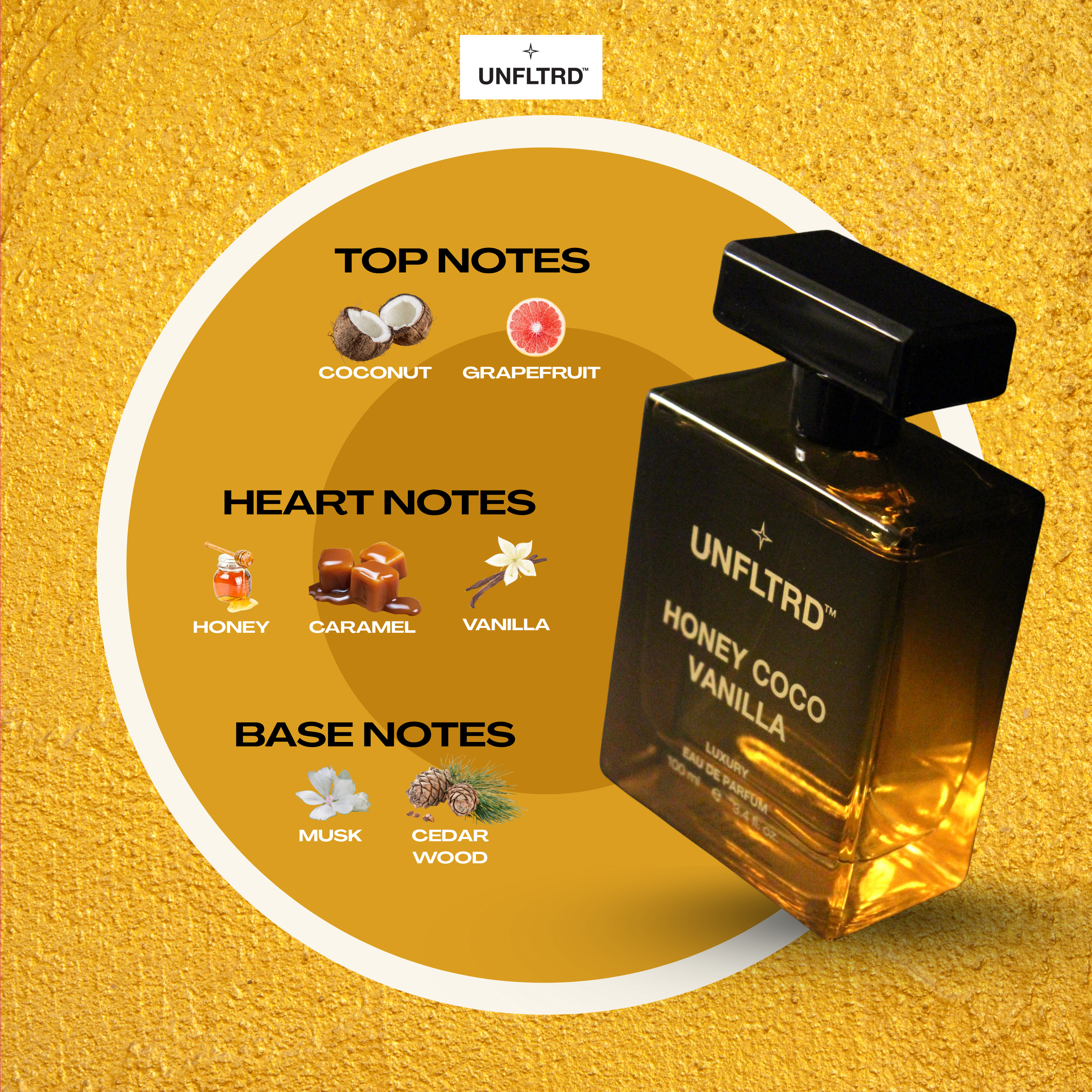 HONEY COCO VANILLA – EAU DE PARFUM | 100 ML | UNISEX | Sweet | Gourmand | Honey | Coconut | Caramel | Vanilla | Grapefruit | Musk