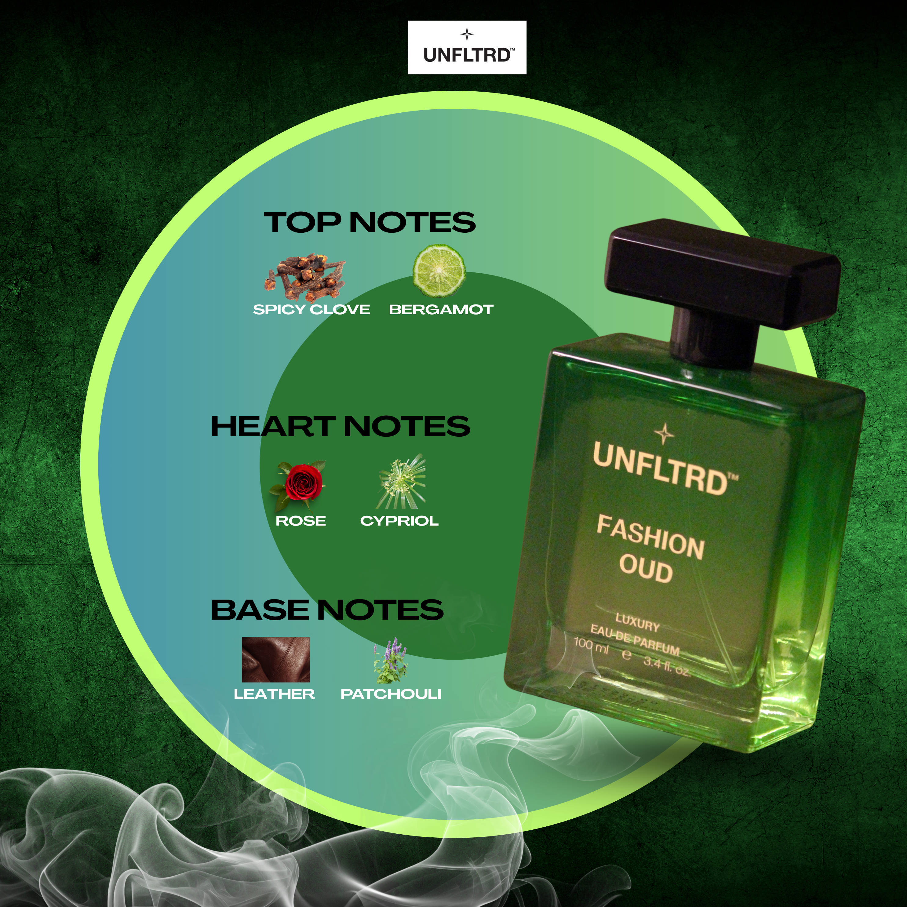 FASHION OUD – EAU DE PARFUM | 100 ML | UNISEX | Floral | Musky | Smoky | Spicy Clove | Bergamot | Rose | Cypriol | Patchouli | Leather