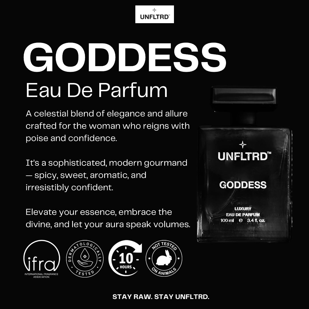 GODDESS –  EAU DE PARFUM | 100 ML | FOR WOMEN | Floral | Fruity | Spicy | Aromatic | Mandarin Orange | Pink Pepper | Pear | Vanilla | Lavender | Tonka Bean | Musk | Amber