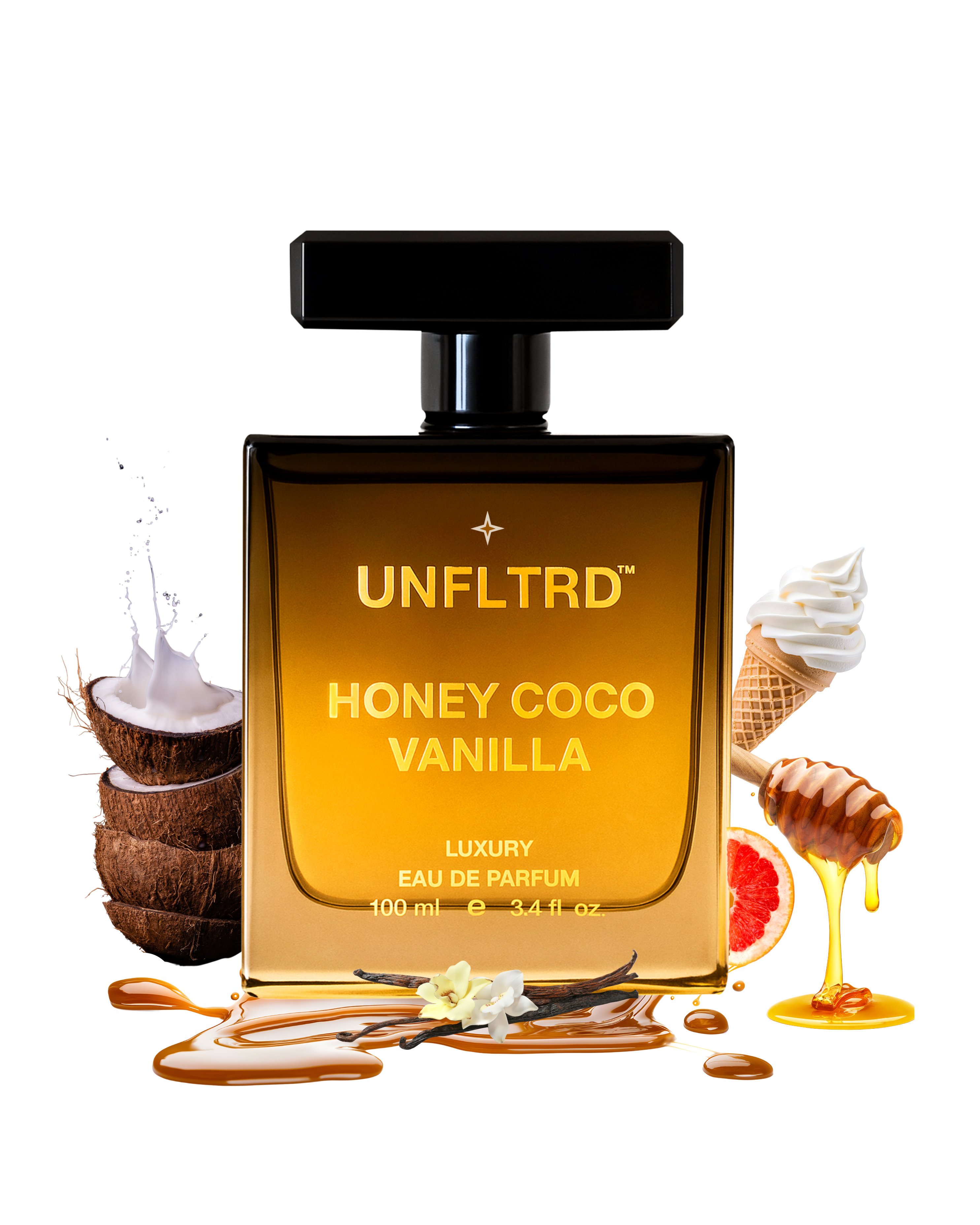 HONEY COCO VANILLA – EAU DE PARFUM | 100 ML | UNISEX | Sweet | Gourmand | Honey | Coconut | Caramel | Vanilla | Grapefruit | Musk