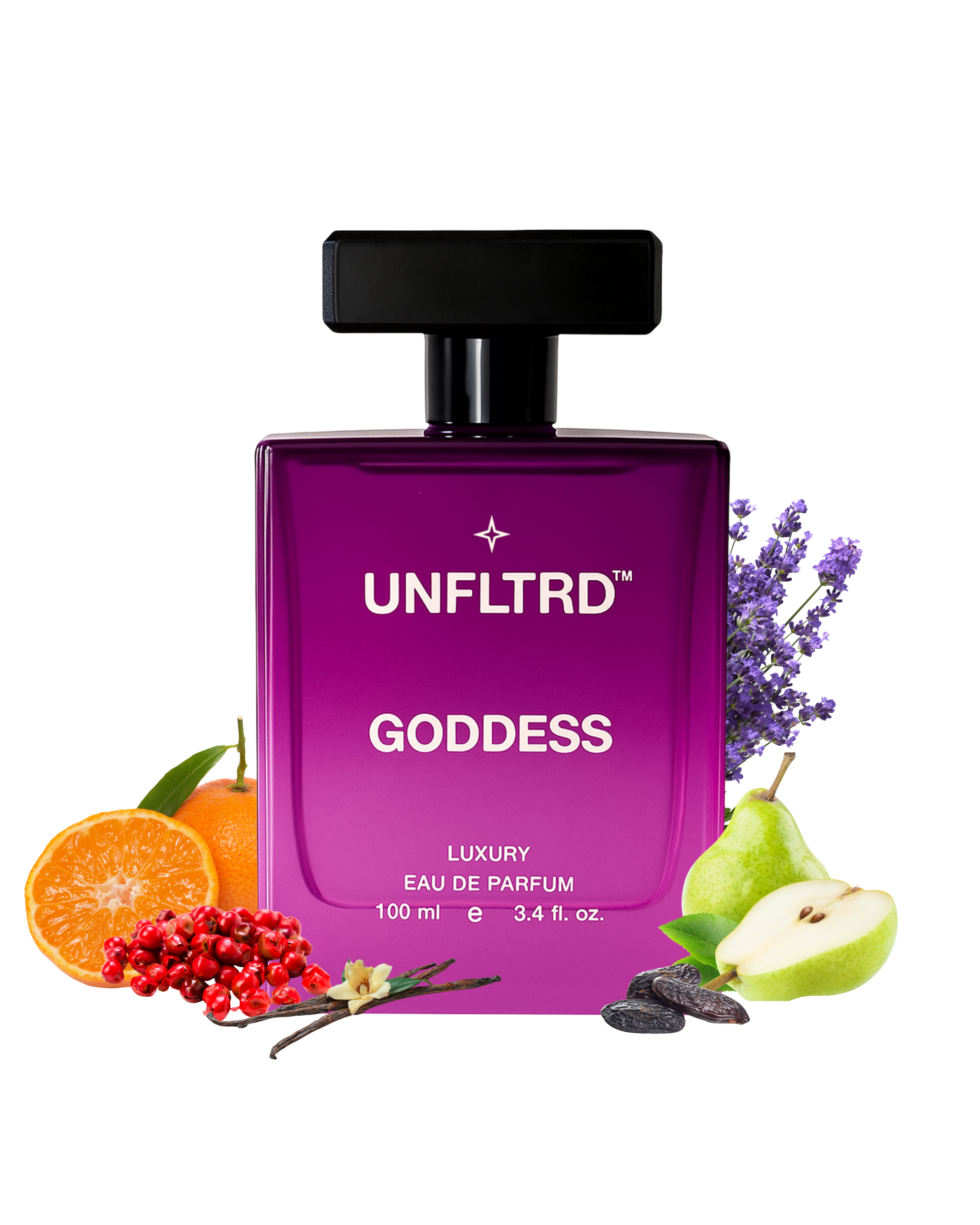 GODDESS –  EAU DE PARFUM | 100 ML | FOR WOMEN | Floral | Fruity | Spicy | Aromatic | Mandarin Orange | Pink Pepper | Pear | Vanilla | Lavender | Tonka Bean | Musk | Amber